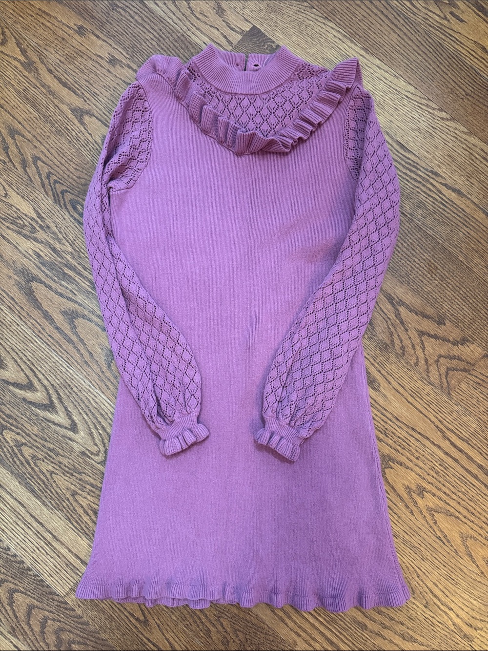Janie and Jack Dusty Rose Knit Sweater Dress